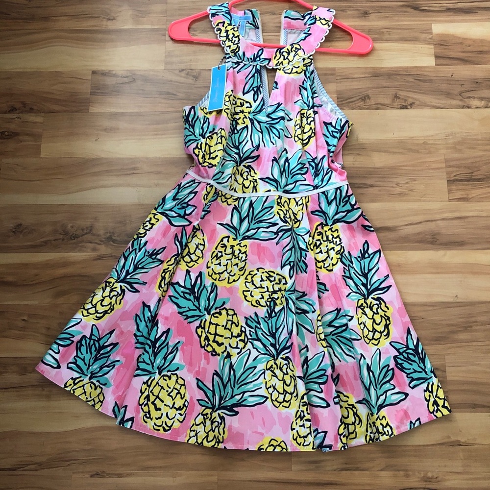 Draper James Pineapple halter dress